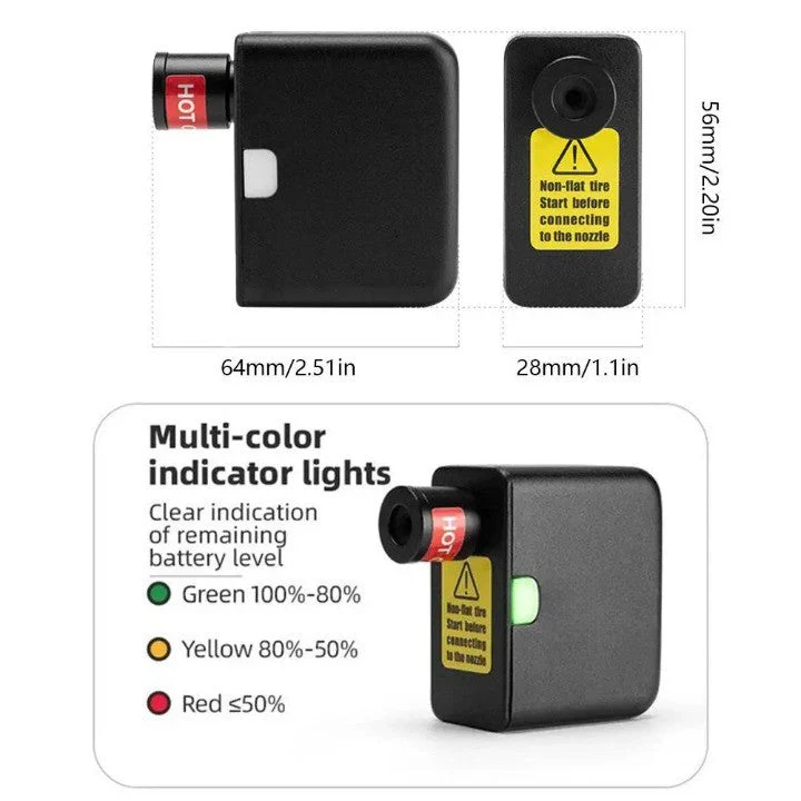 Compact Rechargeable Portable Tire Inflator - Image 3