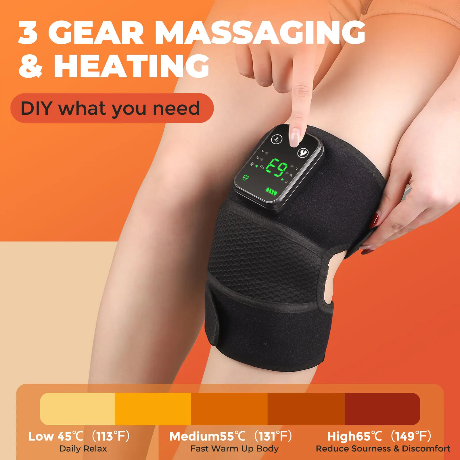 Compress Vibration Therapy Smart Heated Massager - Image 5