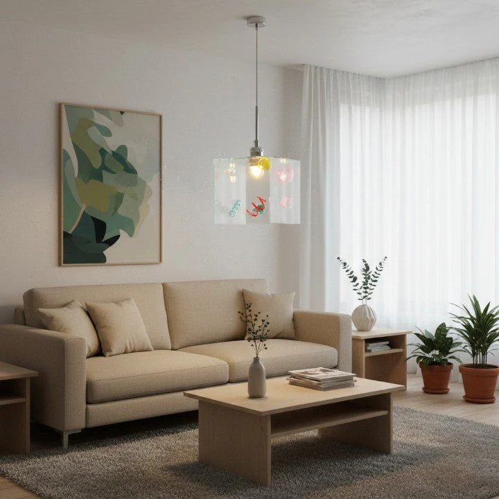 Confetti Cube Minimal Pendant Lamp - Image 3
