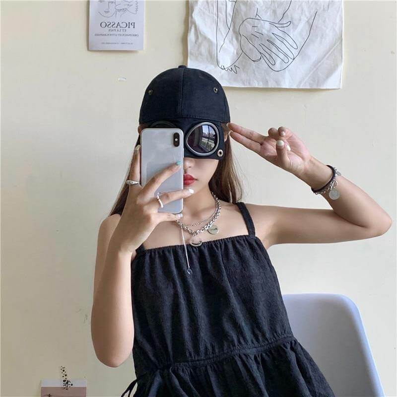 Cool Unisex Aviator Sunglasses Hat - Image 4