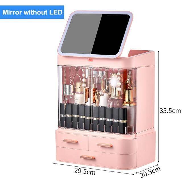 Cosmetic Make-up Jewelry Organizer with Led Lighted Mirror - Image 24