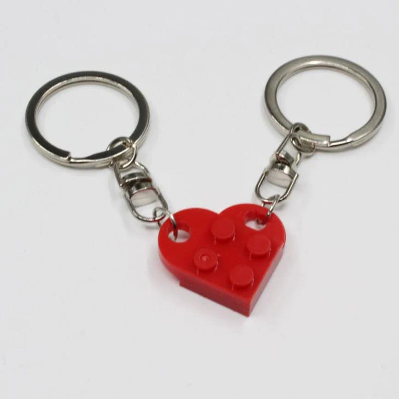 Couples Love Toy Brick Heart Keychain - Image 27