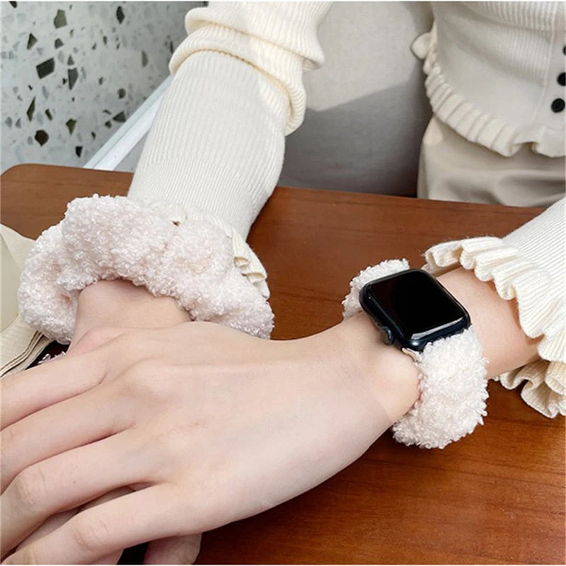 Cozy Plush Smart Watch Wristband - Image 4