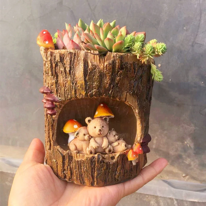 Creative Animal Life Resin Flower Pots - Image 5