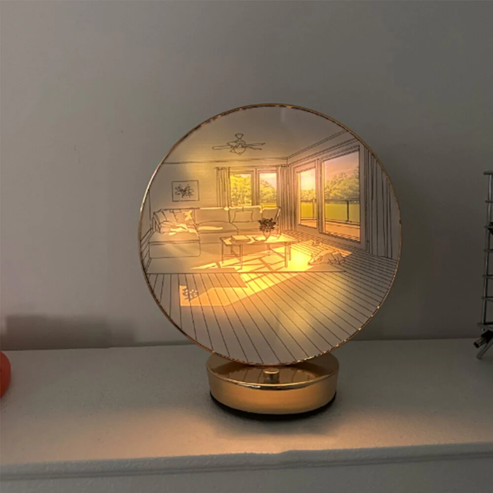 Creative Artistic Orb Painting Table Lamp - Image 3