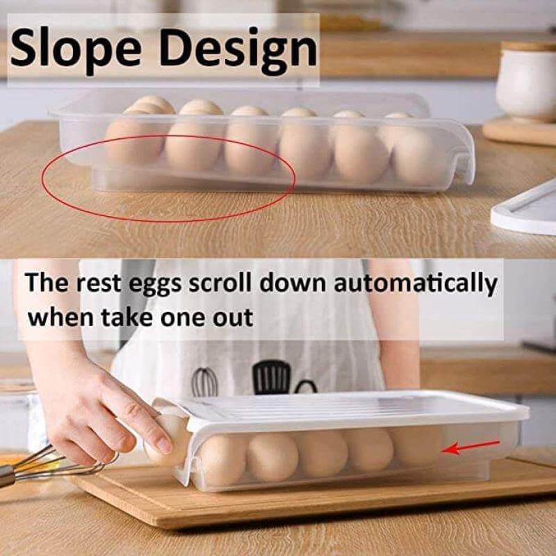 Creative Auto Roll Egg Storage Box - Image 3