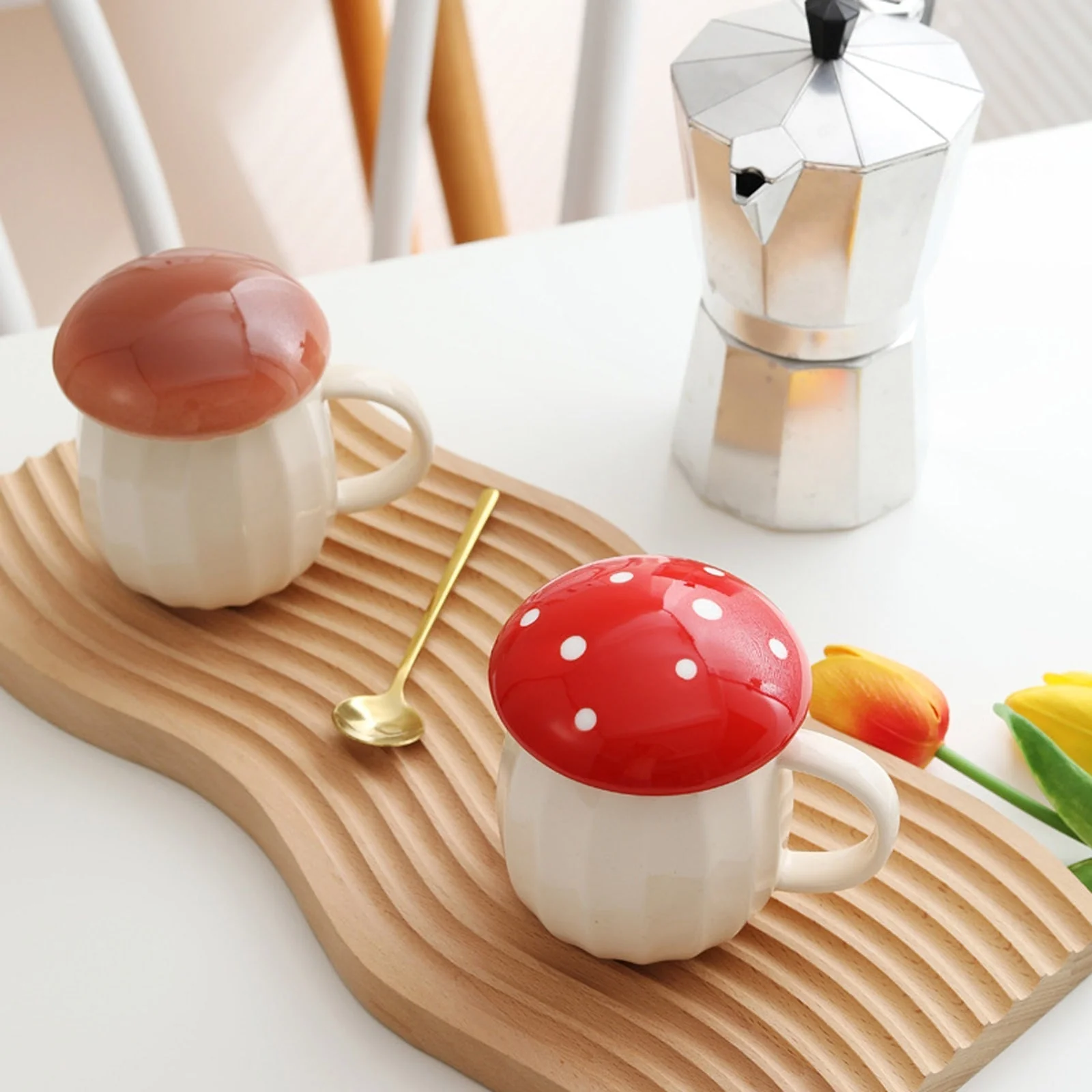 Creative Ceramic Mushroom Mug - Image 3