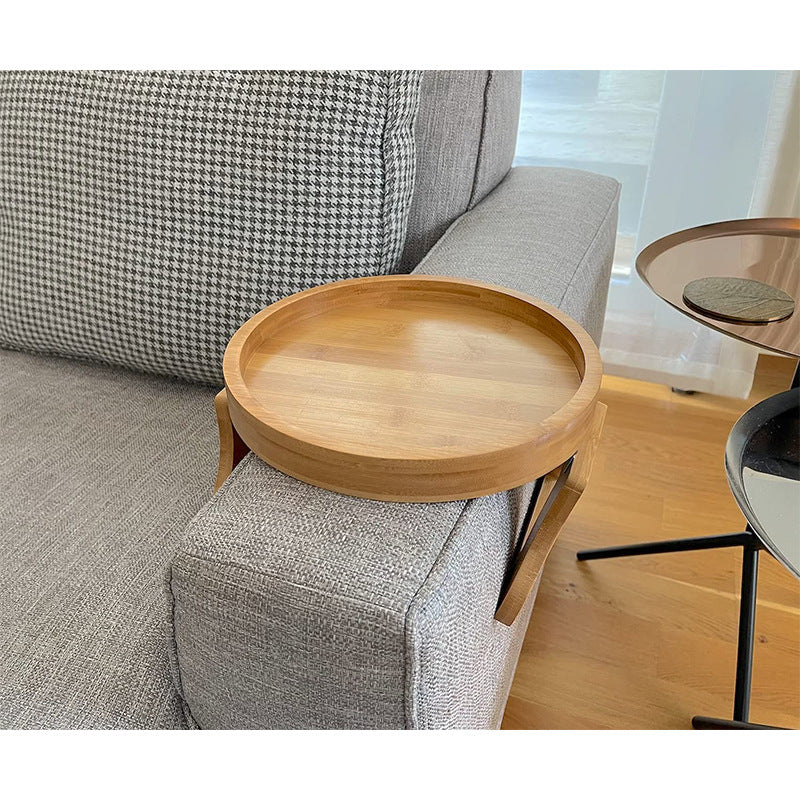 Creative  Clip-On Bamboo Sofa Armrest Tray - Image 4