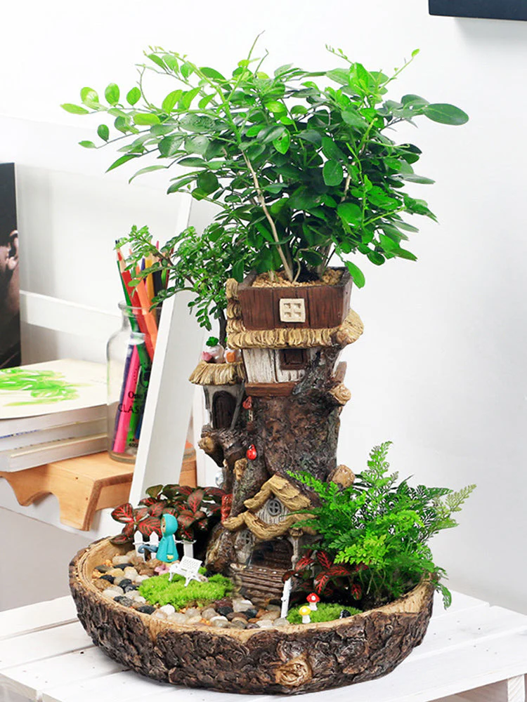 Creative Magical Landscape Tree House Flower Pot - Image 7