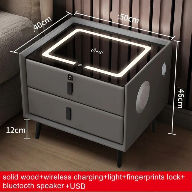 Creative Multifunctional Smart Bedside Speaker Table - Image 12