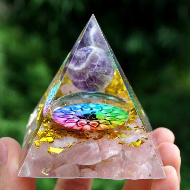 Creative Natural Crystal Universe Energy Pyramid - Image 21