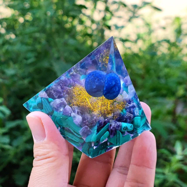 Creative Natural Crystal Universe Energy Pyramid - Image 30