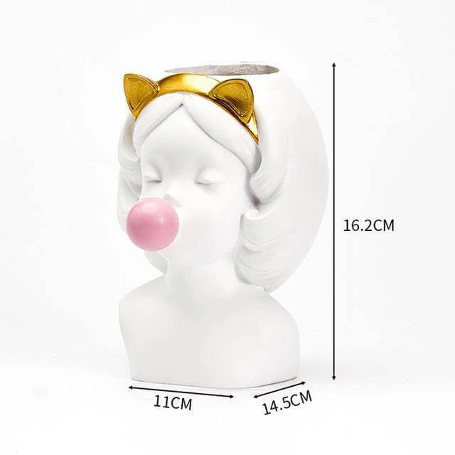 Creative Nordic Buble Gum Woman Vase - Image 5