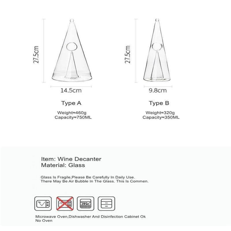 Creative Pyramid Glass Wine Decanter - Image 5