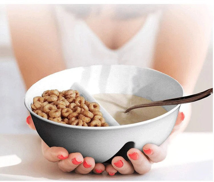 Creative Separated Double Bowls With Handle - Image 2