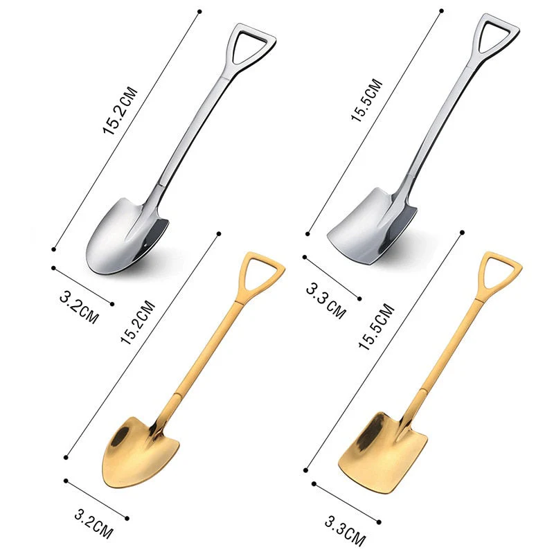 Creative Shovel Shape Dessert Spoons - Image 8