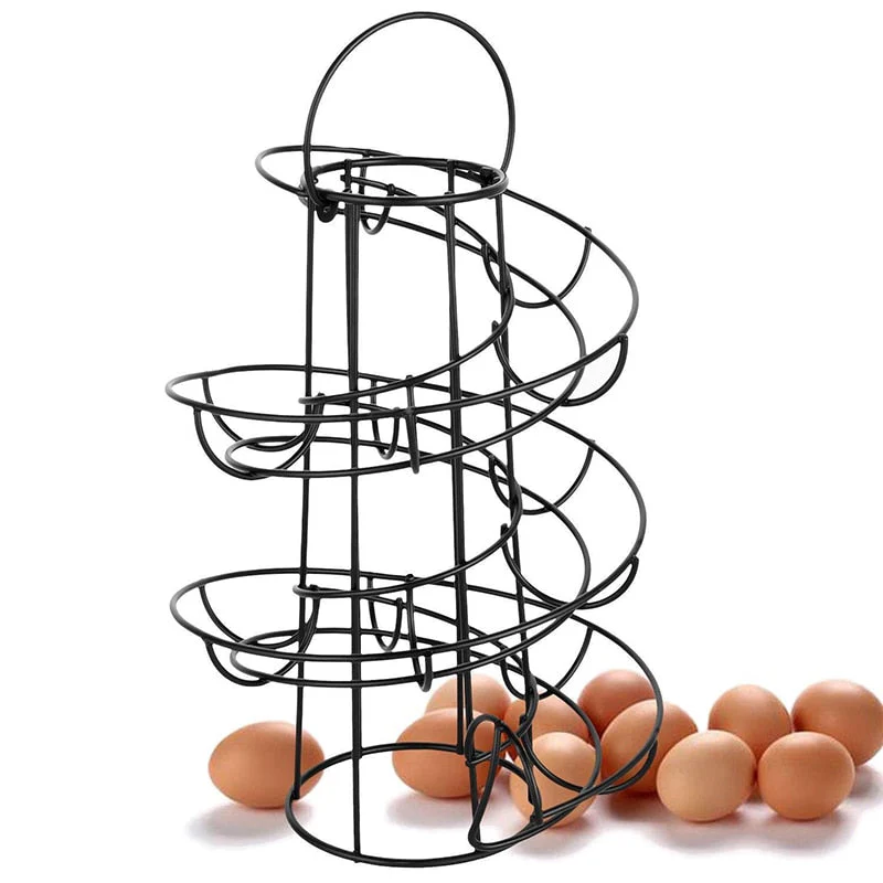 Creative Spiral Egg Dispenser Storage Rack - Image 7