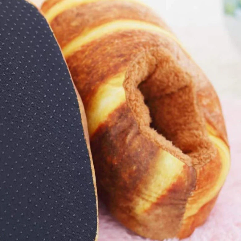 Creative Toast Bread Winter Slippers - Image 8