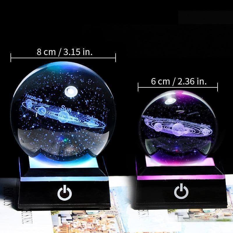 Crystal Globe Solar System Planet Lamp - Image 13