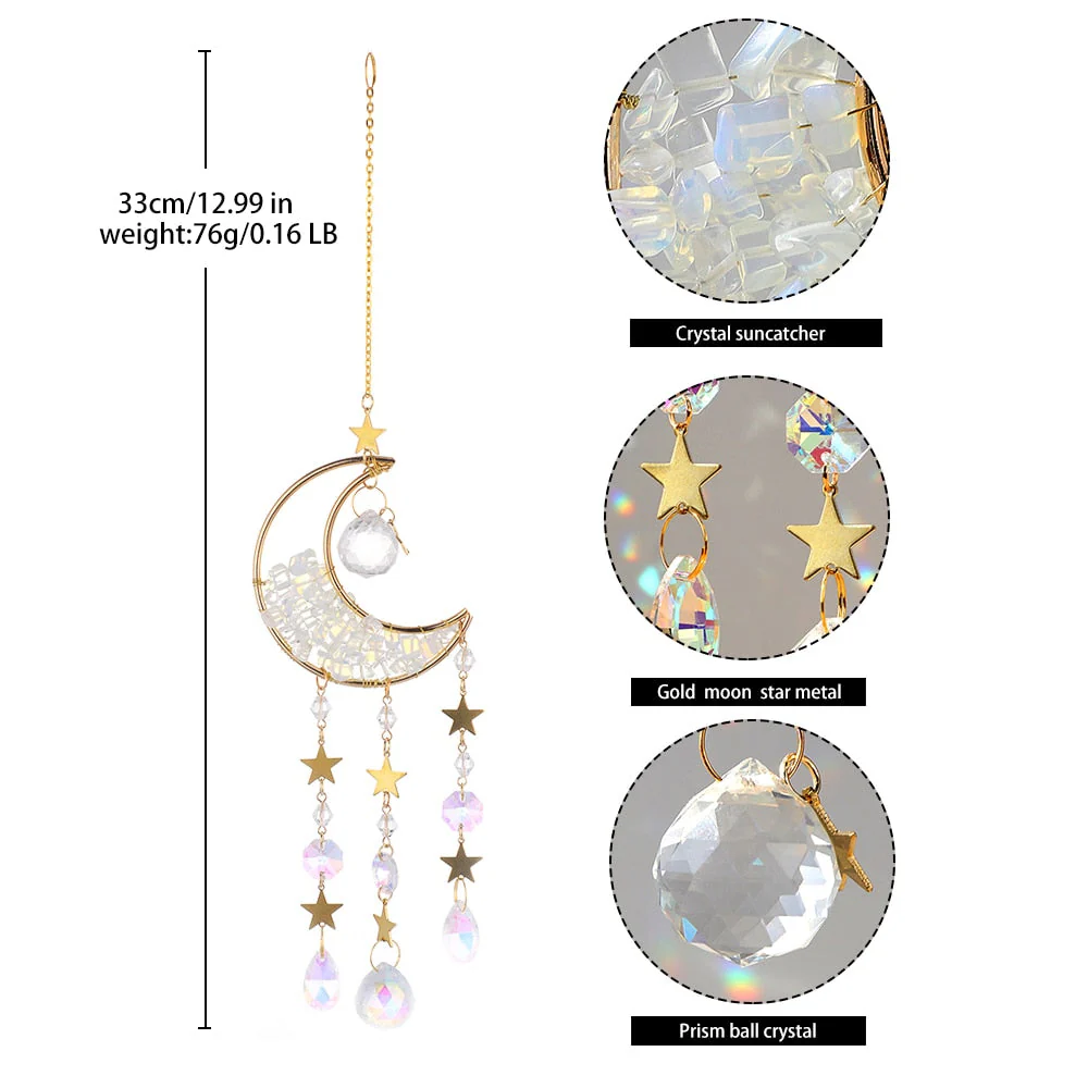 Crystal Sun Catcher Moon Decor - Image 14