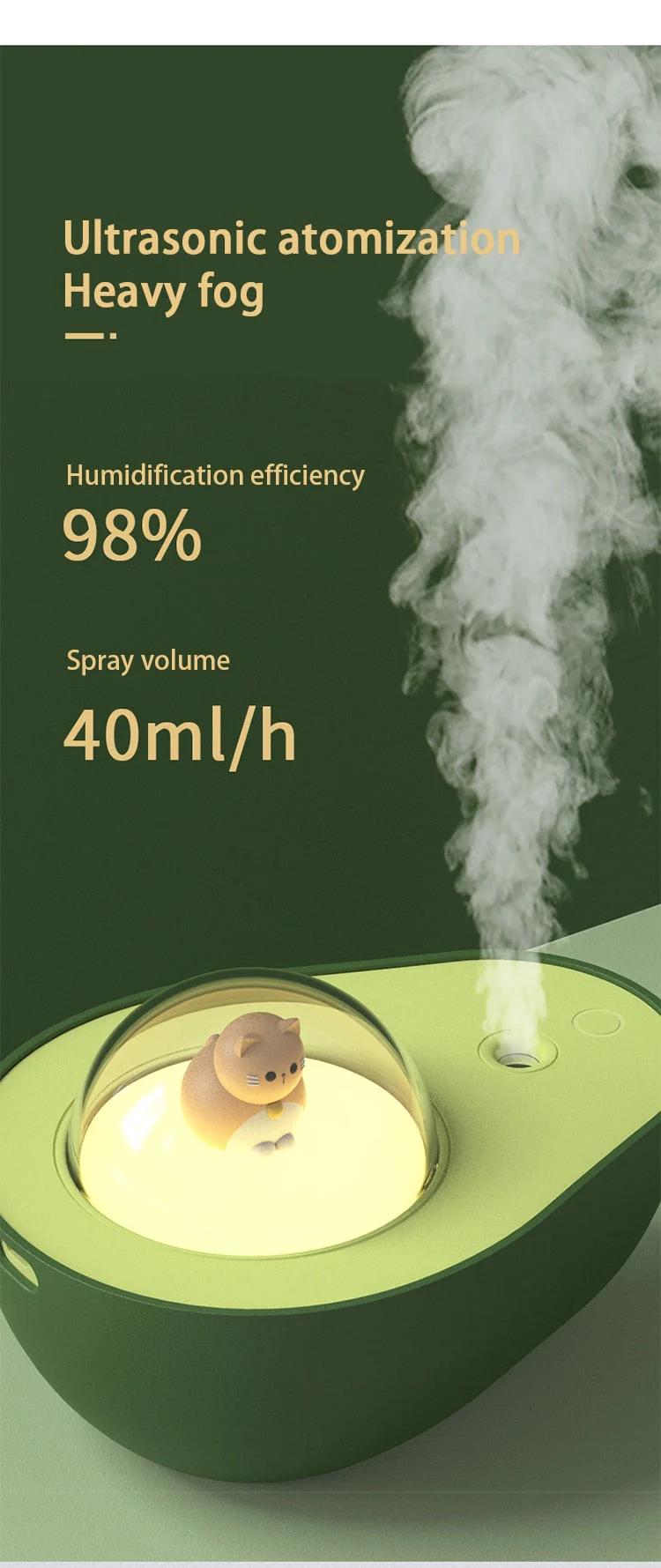 Cute Avocado Humidifier Night Lamp - Image 10