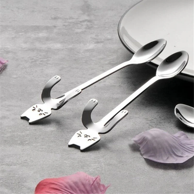 Cute Cat Long Handle Tea Spoon - Image 10