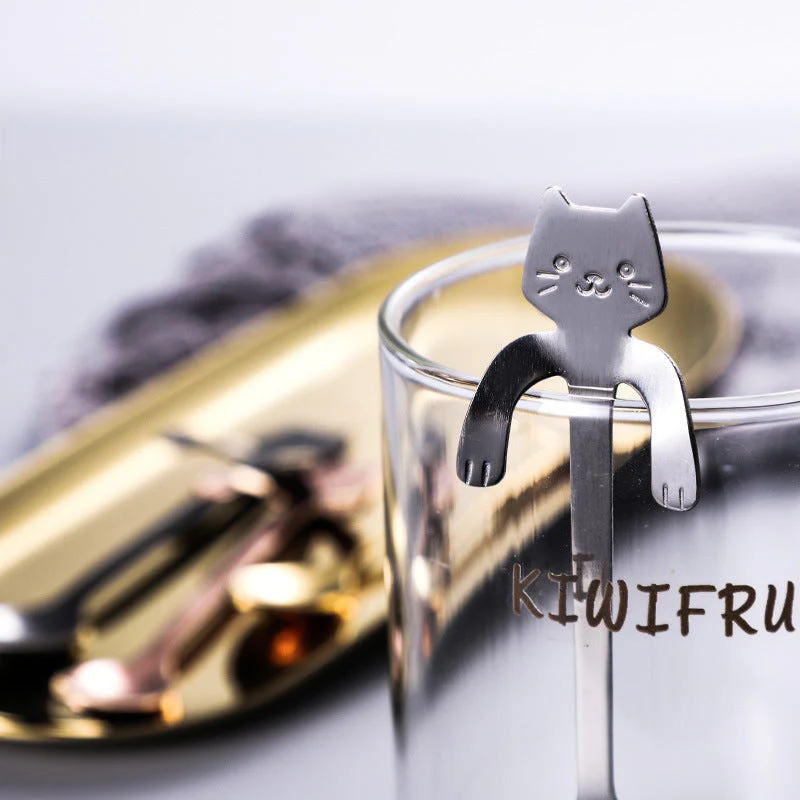 Cute Cat Long Handle Tea Spoon - Image 3