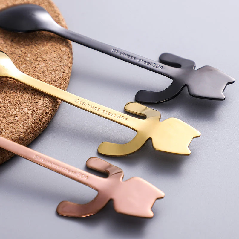 Cute Cat Long Handle Tea Spoon - Image 8
