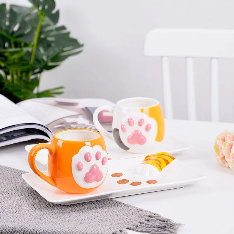 Cute Cat Paw Ceramic Coffee Mug - Image 6