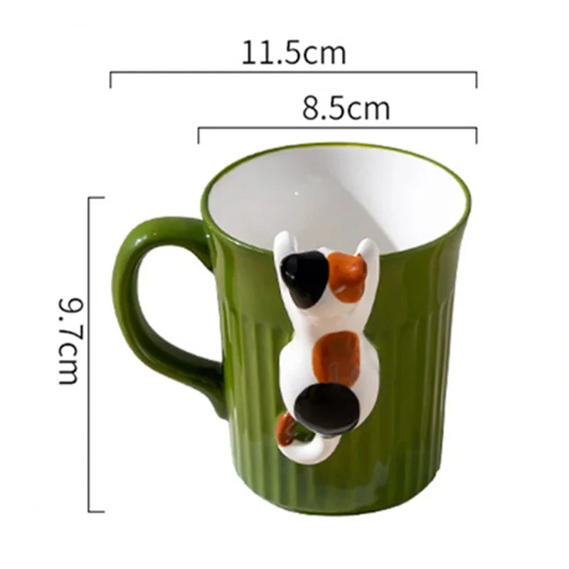 Cute Climbing Cat Ceramic Mug - Image 4