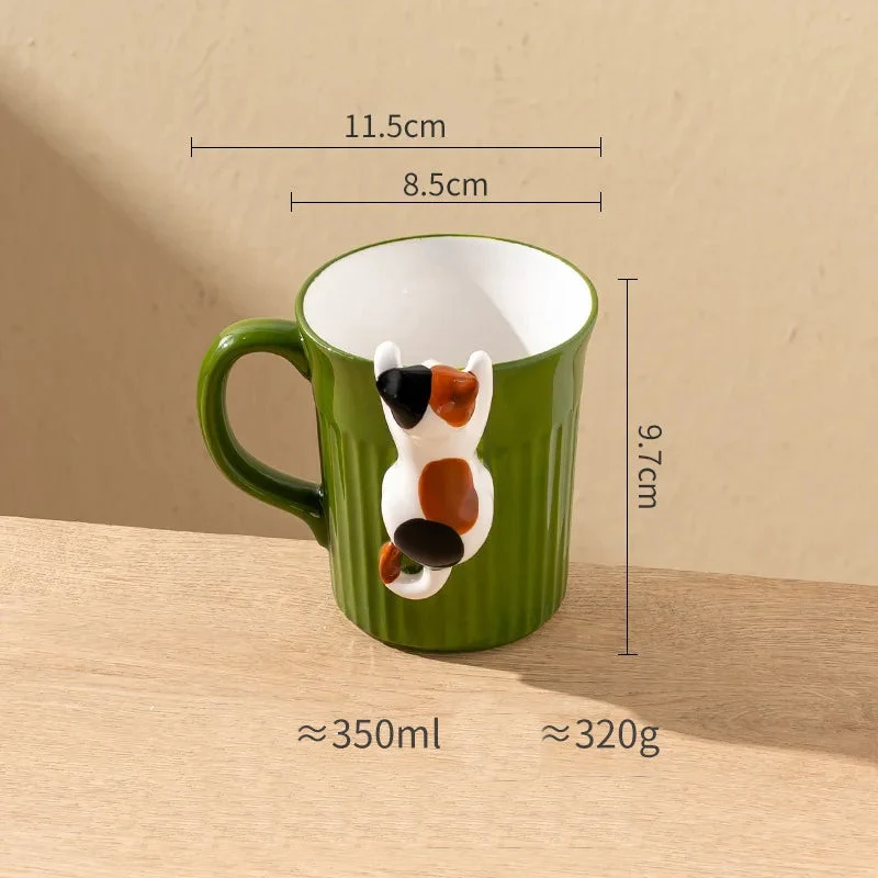 Cute Climbing Cat Ceramic Mug - Image 7