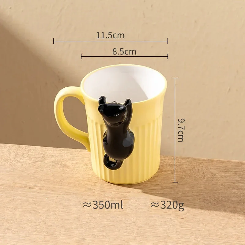 Cute Climbing Cat Ceramic Mug - Image 8