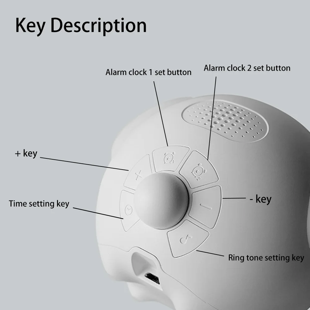 Cute Expression Night Light Alarm Clock - Image 2
