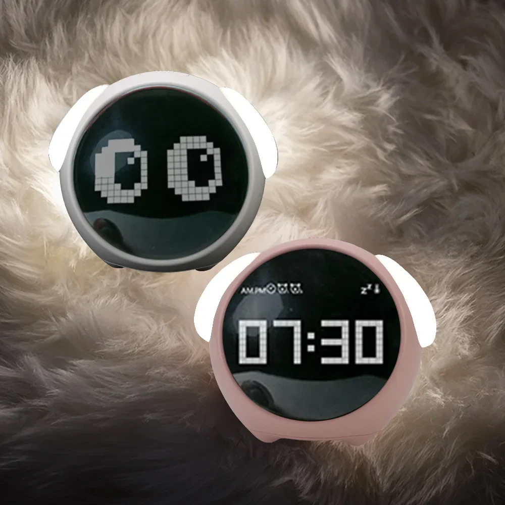 Cute Expression Night Light Alarm Clock - Image 5