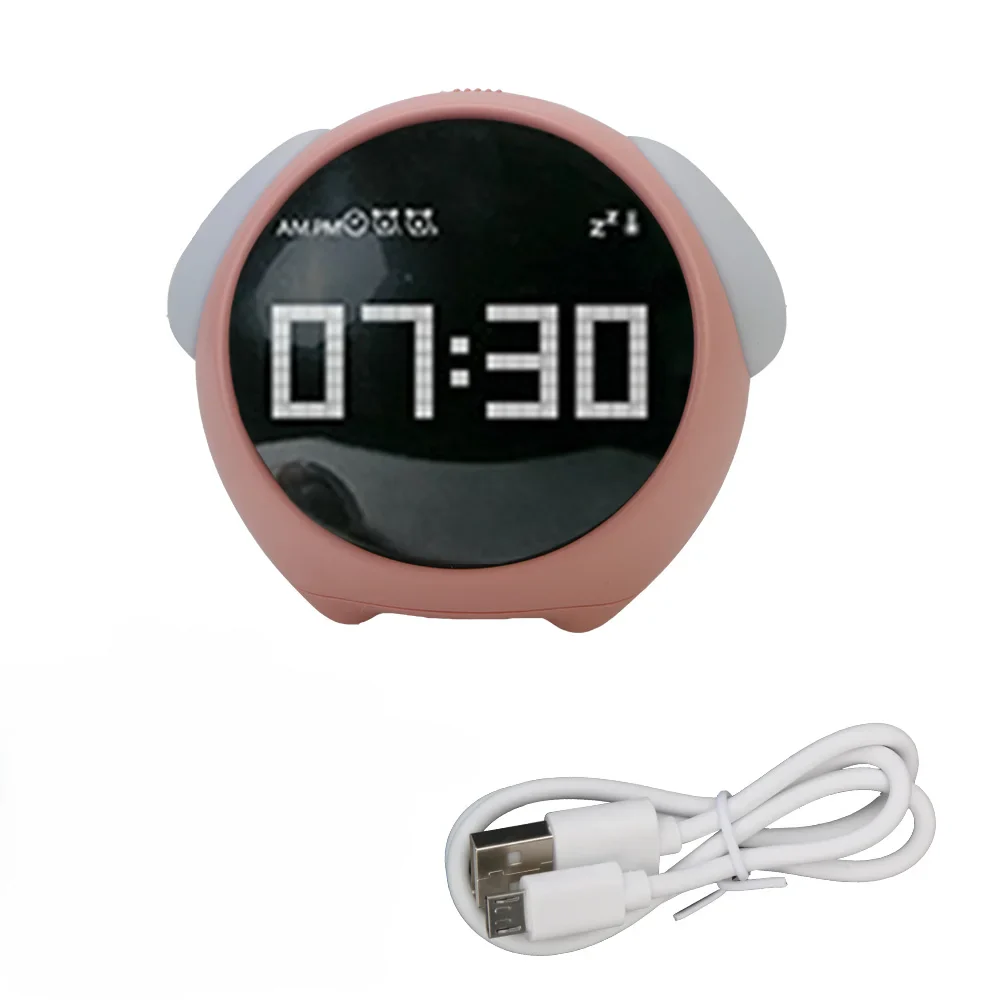 Cute Expression Night Light Alarm Clock - Image 8