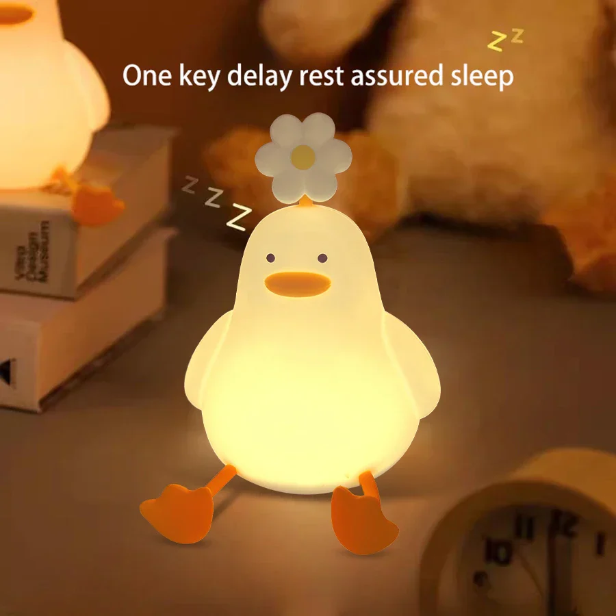 Cute Flower Duck Phone Holder Night Lamp - Image 5