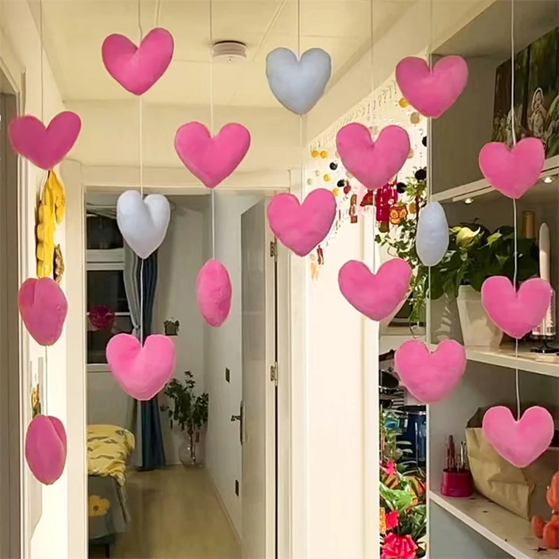 Cute Hanging Pink Heart Doorway Decor - Image 4