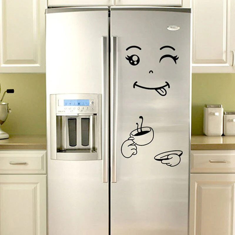 Cute Happy Fridge Decal - Image 2