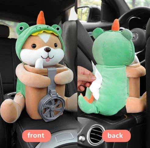 Cute Plush Animals Armrest Tissue Box - Image 5