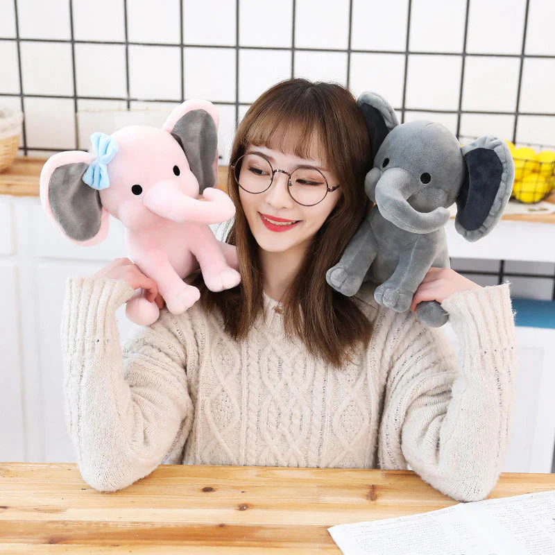 Cute Plush Grey Elephant Pillow Dolls for Baby - Image 6