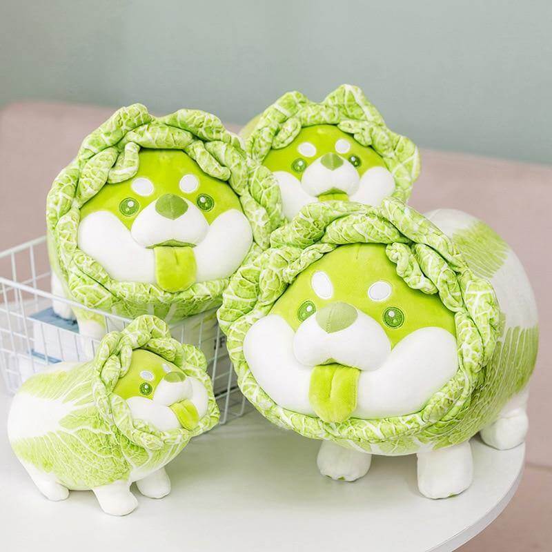 Cute Vegetable Cabbage Stuffed Dog  Pillow - Image 3