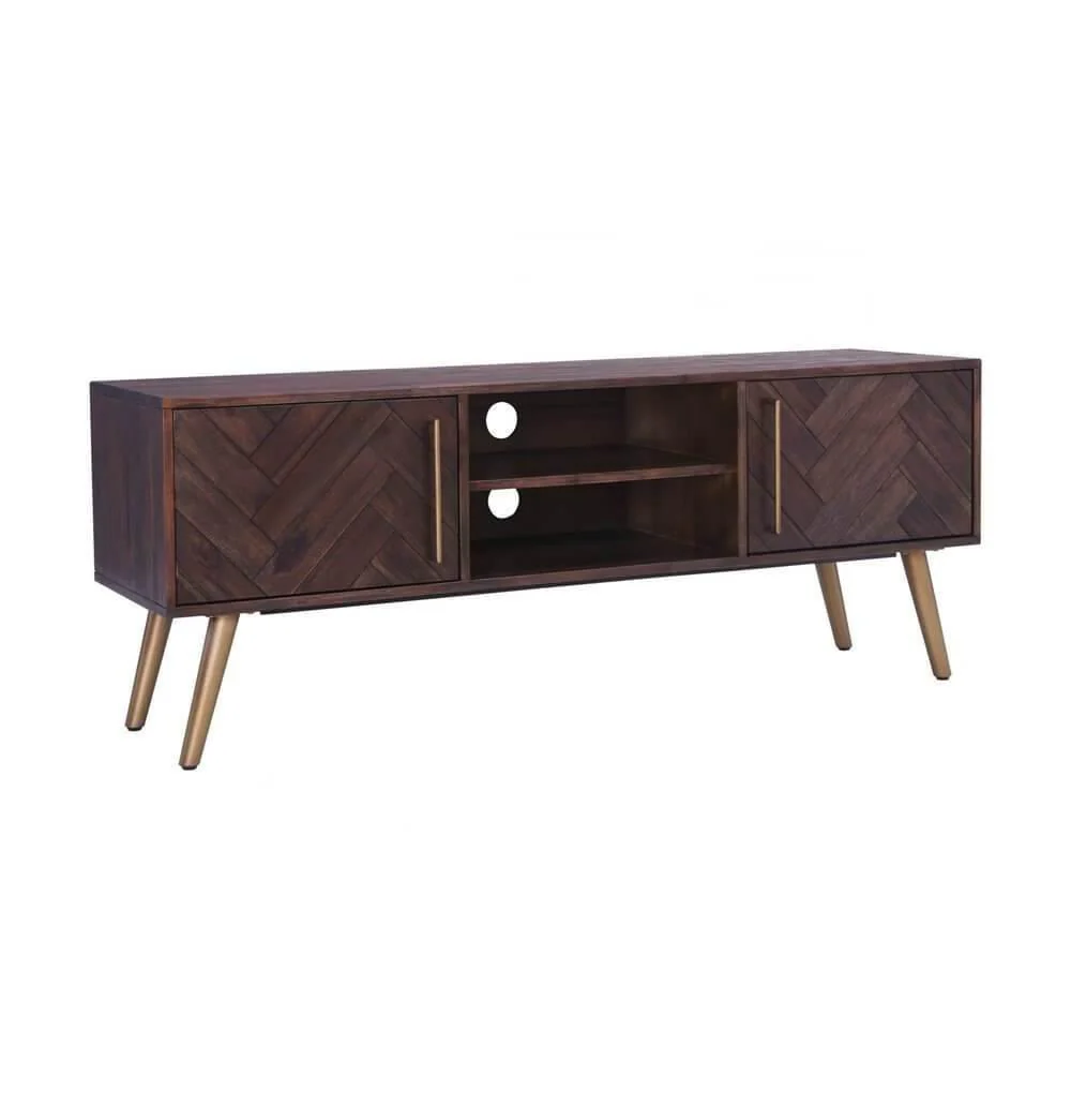 Dark Brown Sivan Media TV Table - Image 2