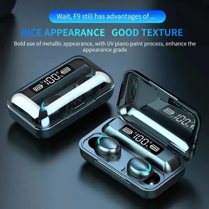 Digital Display Wireless Bluetooth Waterproof Earbuds - Image 2