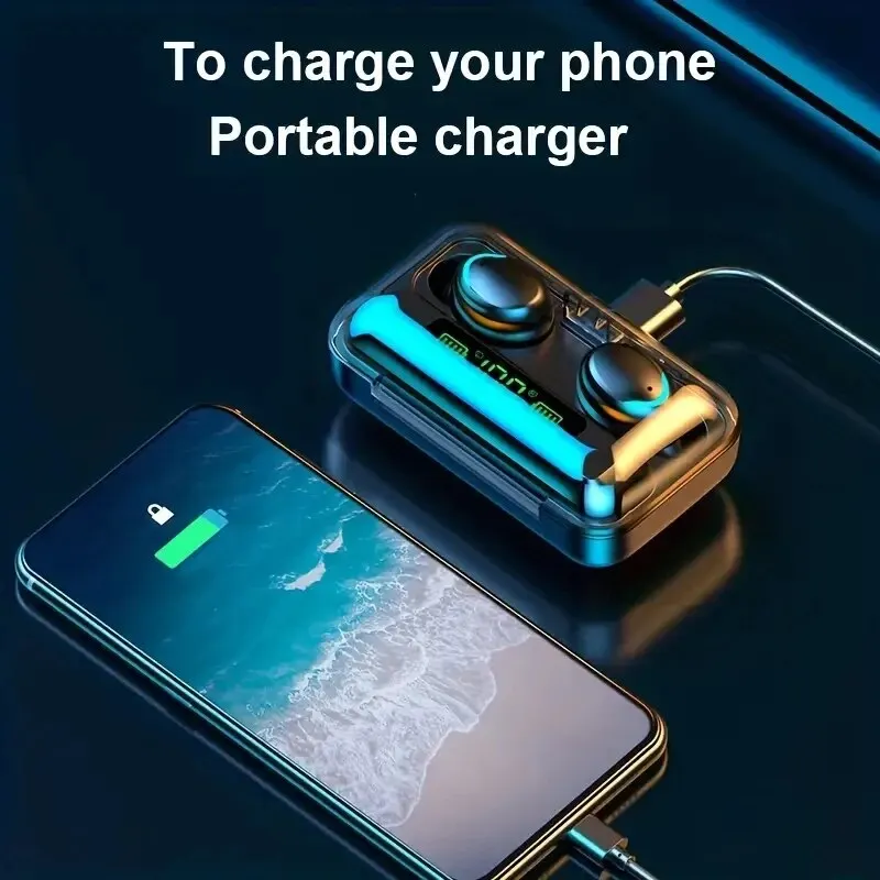Digital Display Wireless Bluetooth Waterproof Earbuds - Image 3