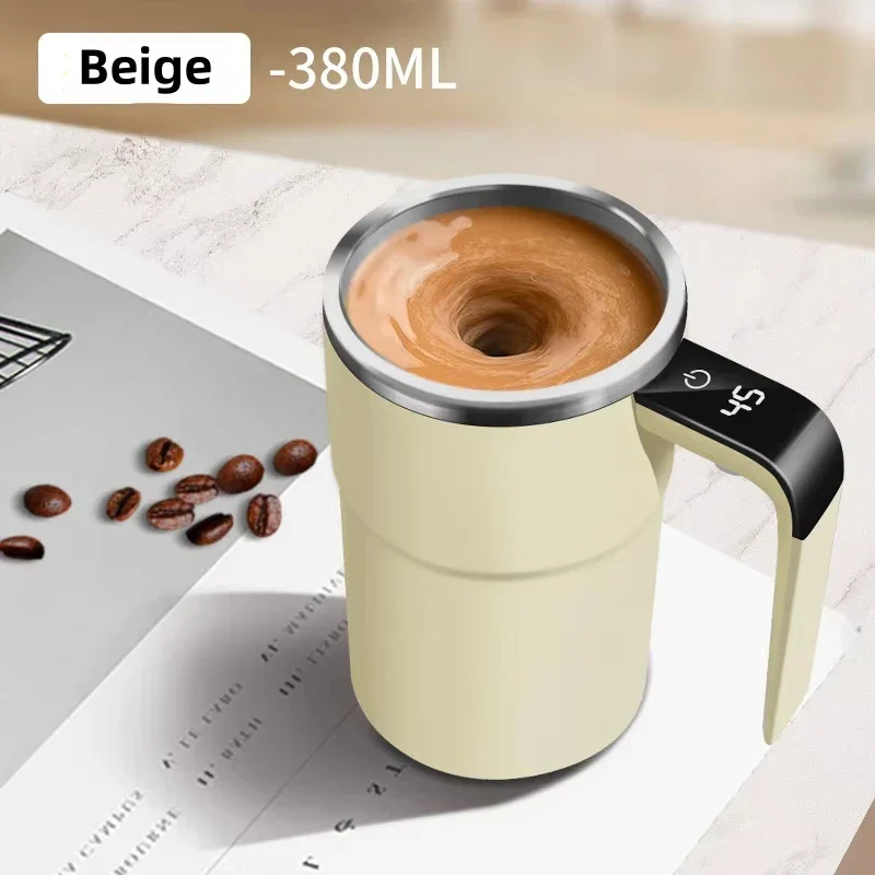 Digital Temperature Display Self Stirring Coffee Mug - Image 8