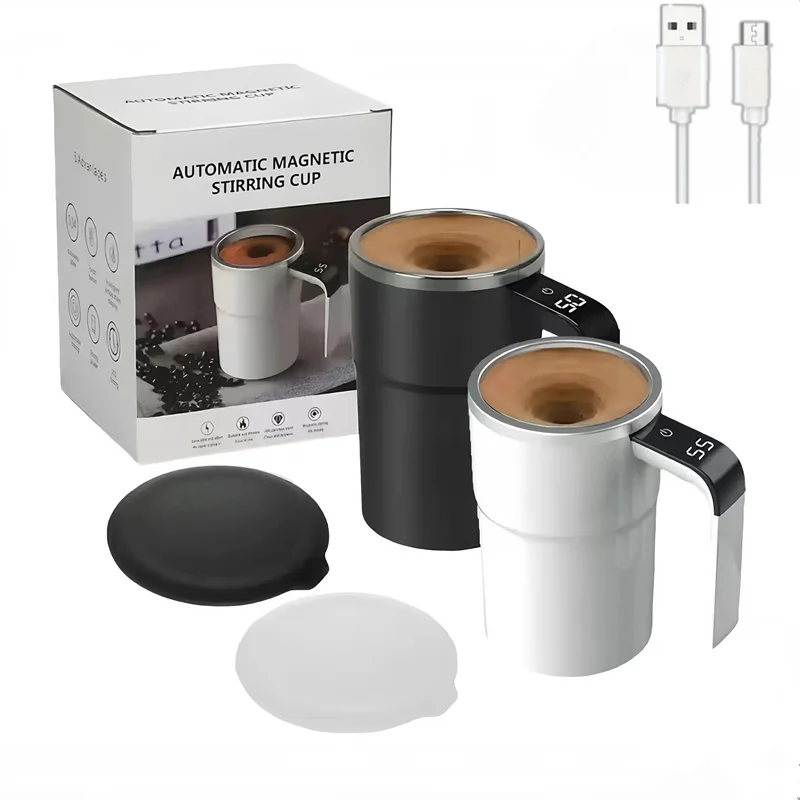 Digital Temperature Display Self Stirring Coffee Mug - Image 9
