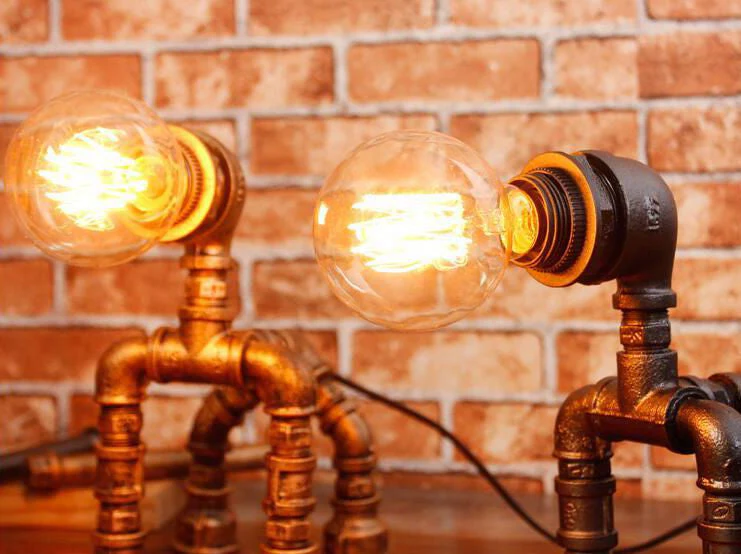 Dog Puppy Iron Pipe Table Lamp - Image 11