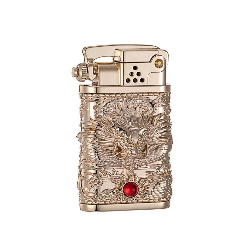 Dragon Wings Brass Kerosene Lighter - Image 8