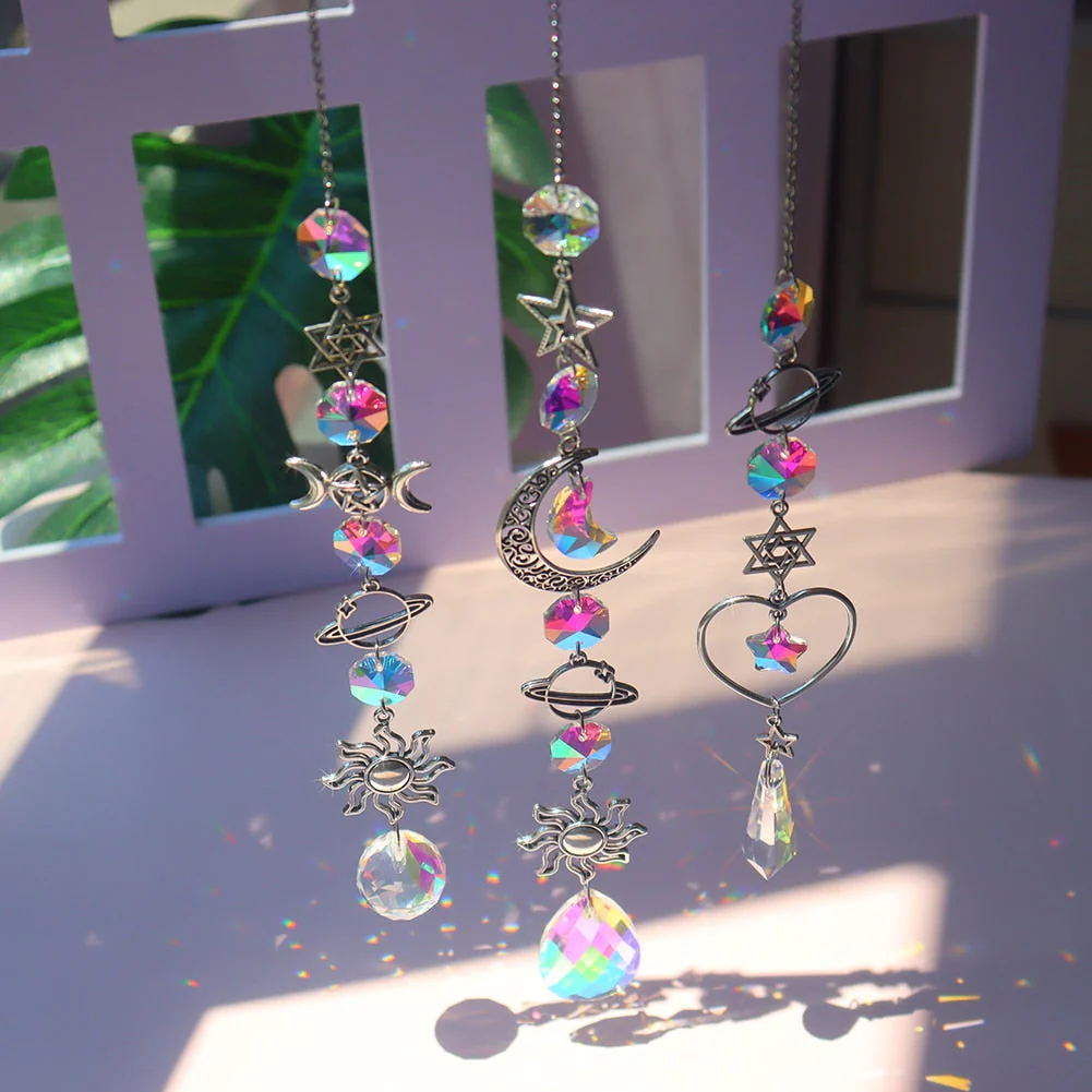 Dream Combo Symphony Crystal Wind Chime Moon Sun Catcher - Image 11