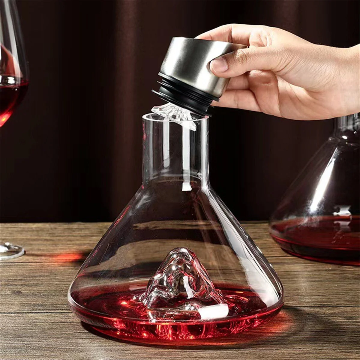Dreamy Mountain Premium Crystal Wine Decanter - Image 2